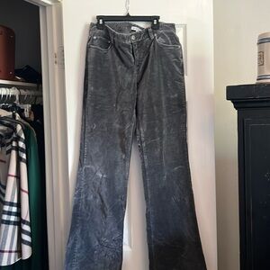 Velour gray pants